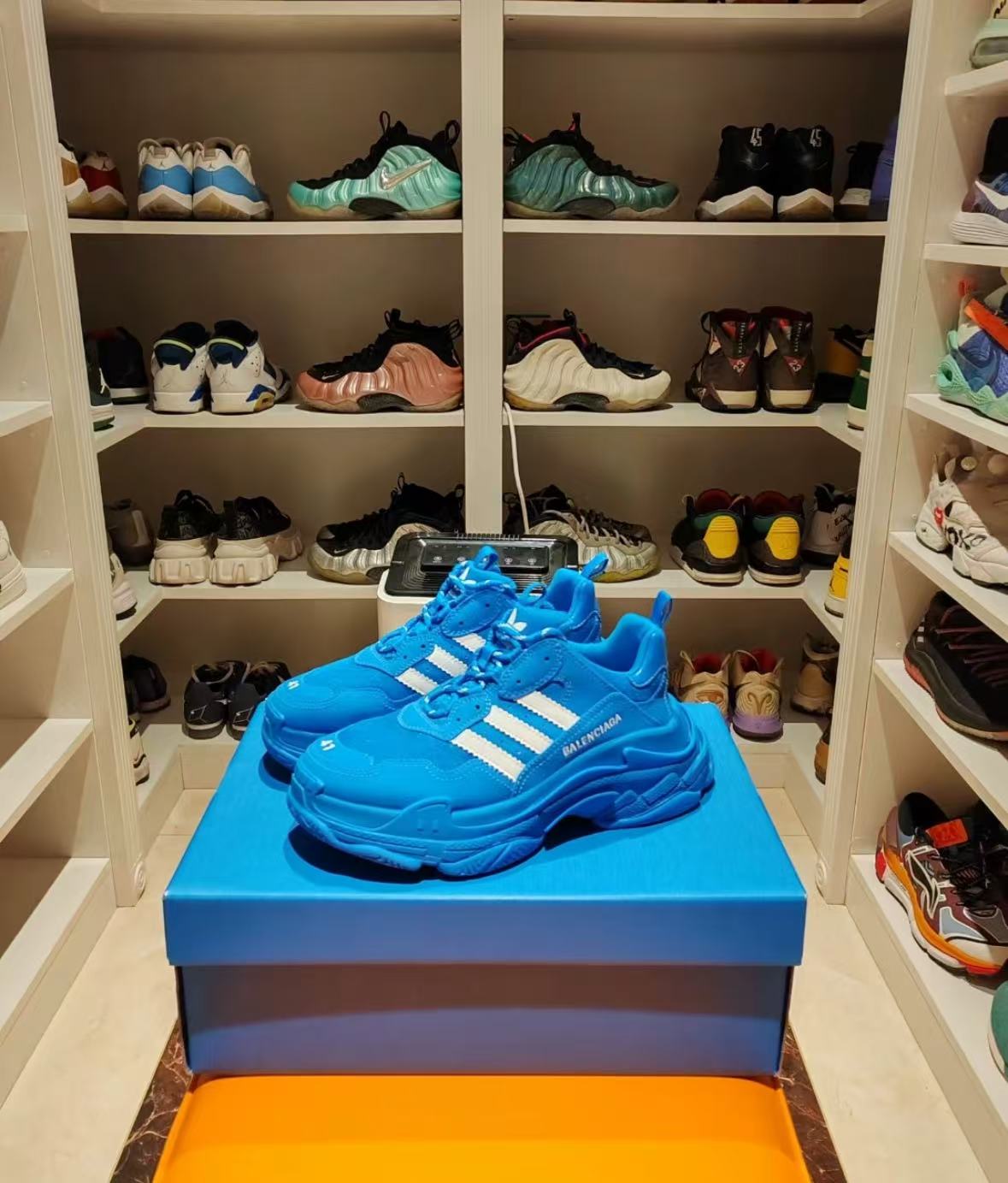 Balenciaga x adidas Triple S Blue White (Women's) 712764 W2ZB2 4090 review Alfred 00