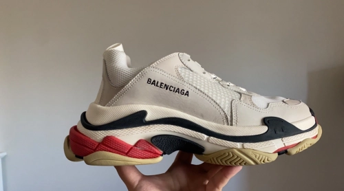 Balenciaga Triple S White Red (Women's) 524037 W09E1 9000 review 