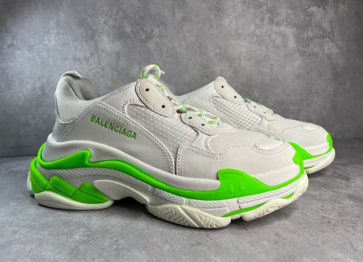 Balenciaga Triple S White Grey Green 524039 W2CA3 5390 review Barnett 00