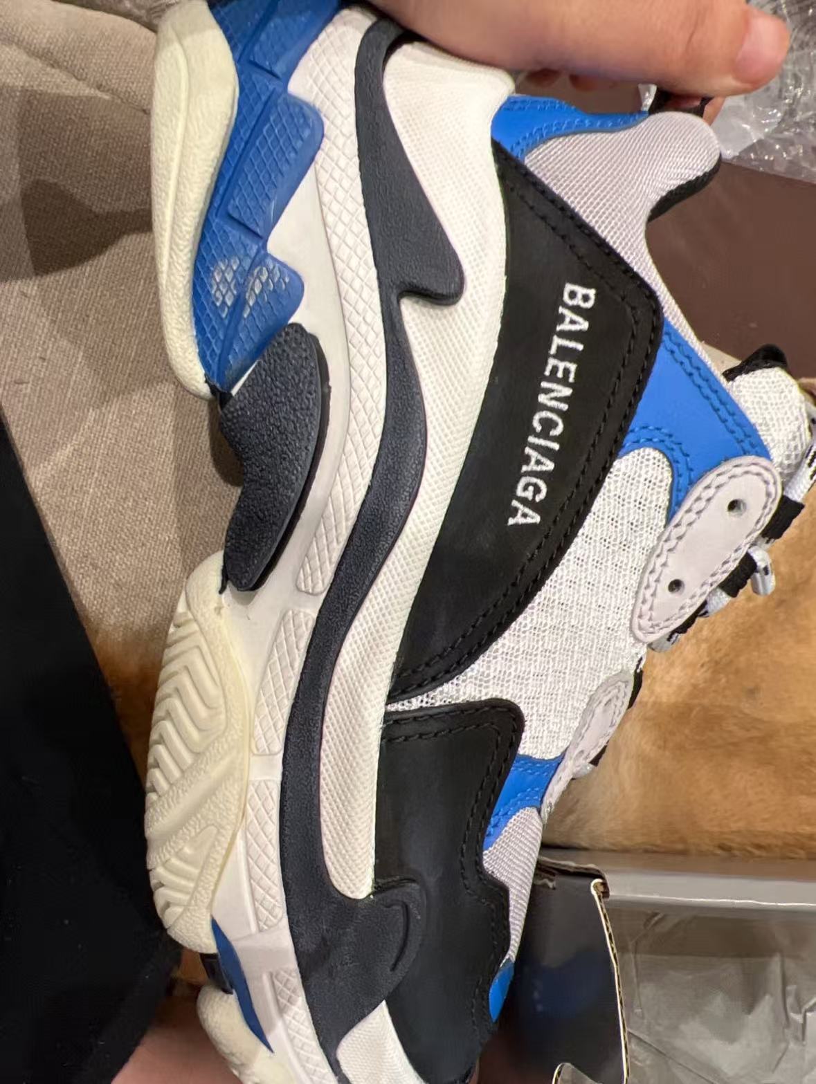 Balenciaga Triple S Black Grey Blue 541624 W06E2 7080 review Chasel 00
