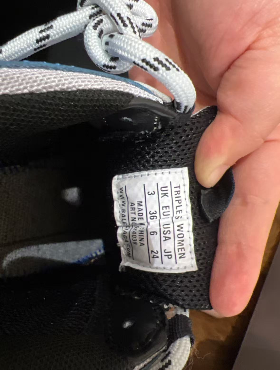 Balenciaga Triple S Black Grey Blue 541624 W06E2 7080 review Chasel 02