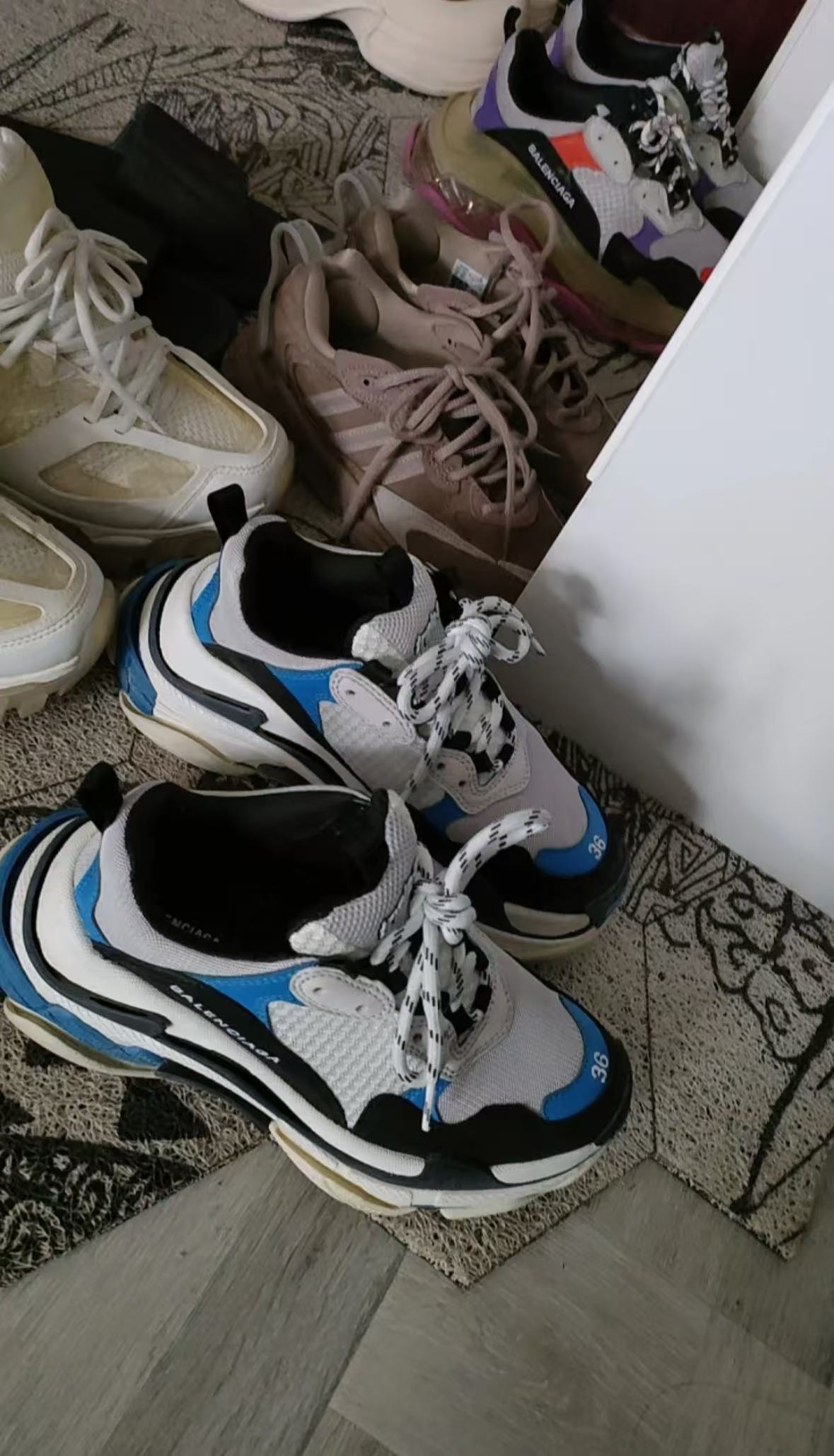 Balenciaga Triple S Black Grey Blue 541624 W06E2 7080 review Darren