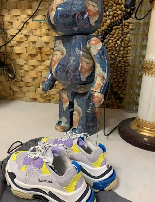 Balenciaga Triple S Purple Yellow Blue 524039 W09OH 8081 review 