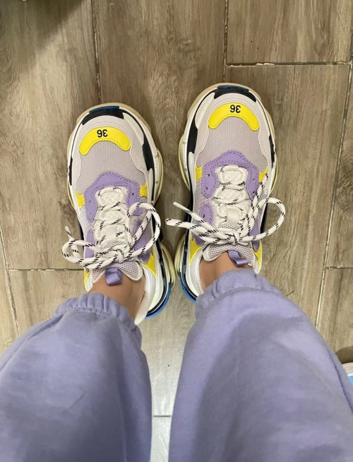 Balenciaga Triple S Purple Yellow Blue 524039 W09OH 8081 review 