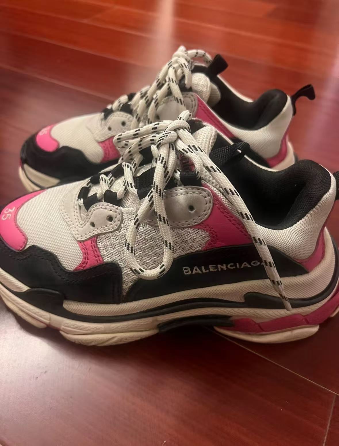 Balenciaga Triple S Black Pink 524039 W09O6 5671 review Mark