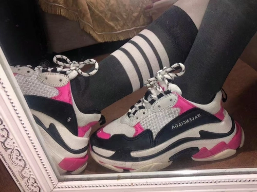 Balenciaga Triple S Black Pink 524039 W09O6 5671 review 