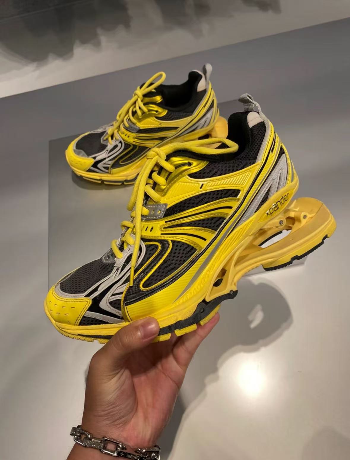 Balenciaga X-Pander Yellow Grey 653871W2RA37012 review Porter