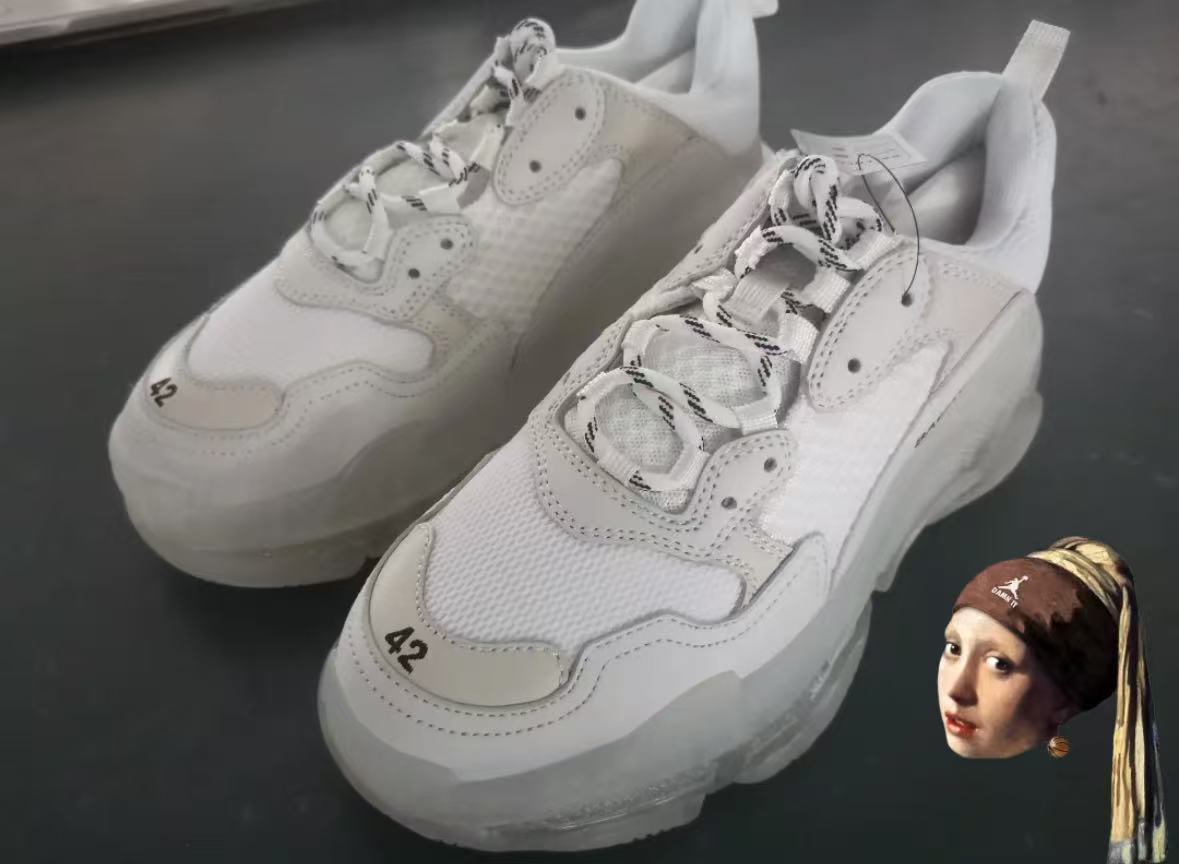  Balenciaga Triple S White  544351 W09E1 9000 review Barret