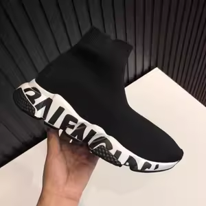 Balenciaga Speed Graffiti Trainers Black White 605972W05GE1015 review Hugh