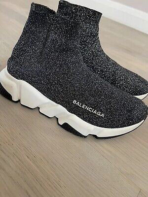 Balenciaga Speed Trainer Black Glitter (Women's) 593698W1V911891 review 