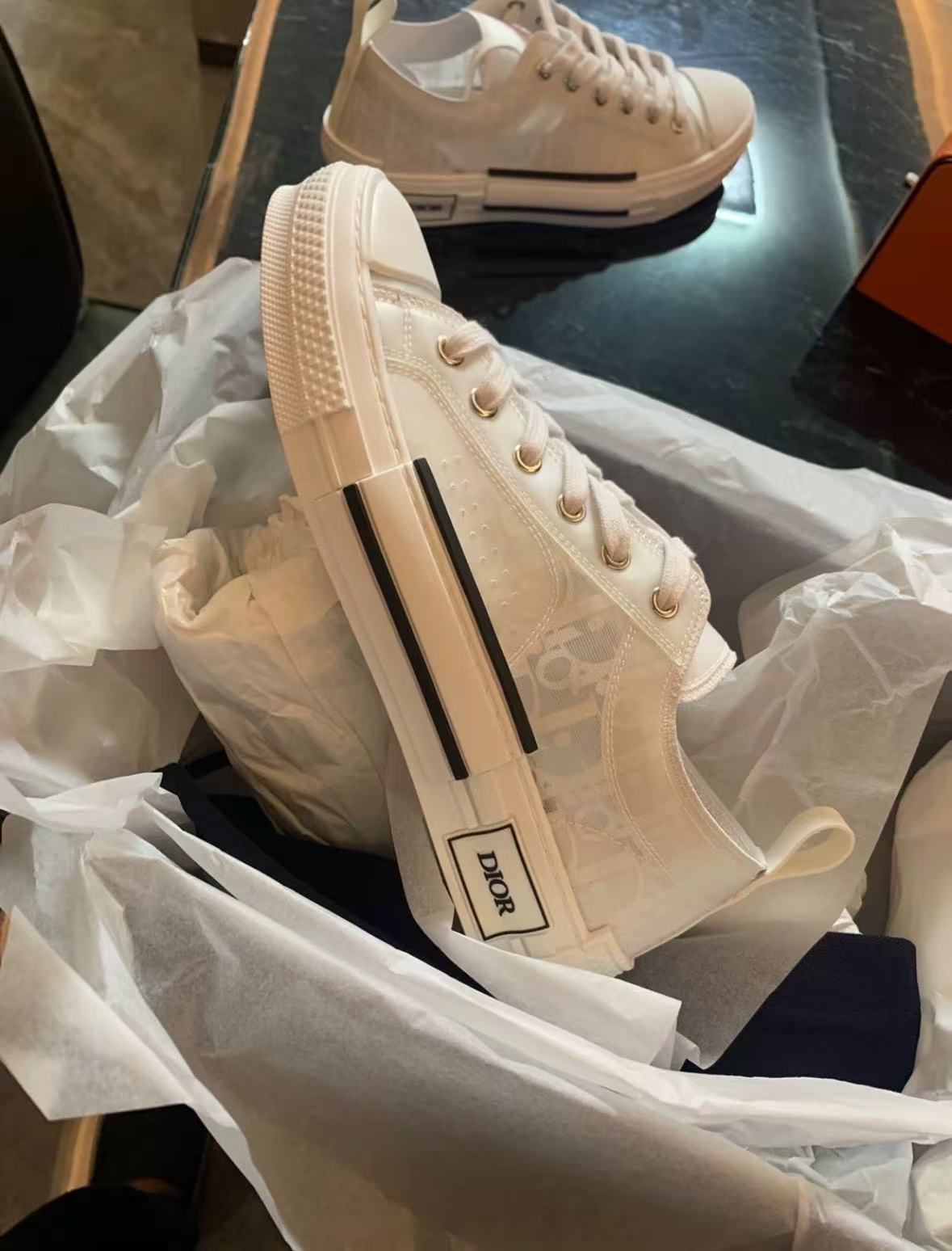 Dior B23 Skater Low Top Cream Dior Oblique Jacquard 3SN292ZUY_H800 review scott