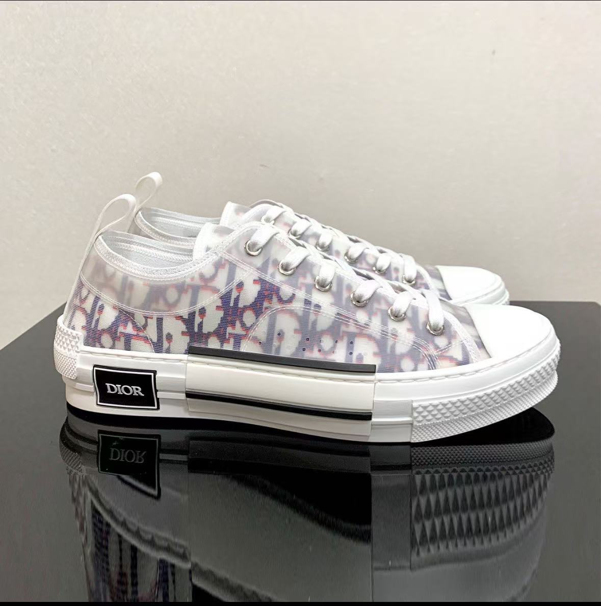 Dior B23 Low Top Red Blue Oblique 3SN249YTG_H563 review intion