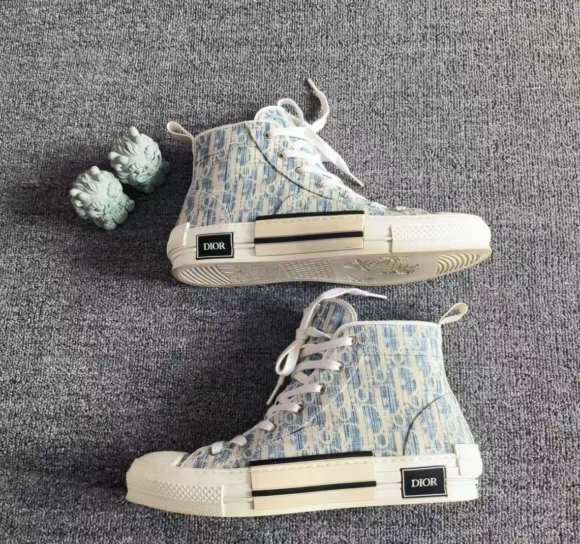 Dior B23 High Blue Oblique Kasuri Jacquard 3SH118ZLA_H560 review ginald