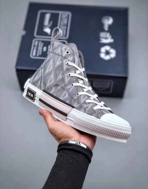 Dior B23 High Top Gray CD Diamond 3SH118ZPP_H868 review 