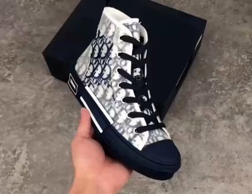 Dior B23 HT Oblique Transparency HIGH White Blue T00962H565 review 