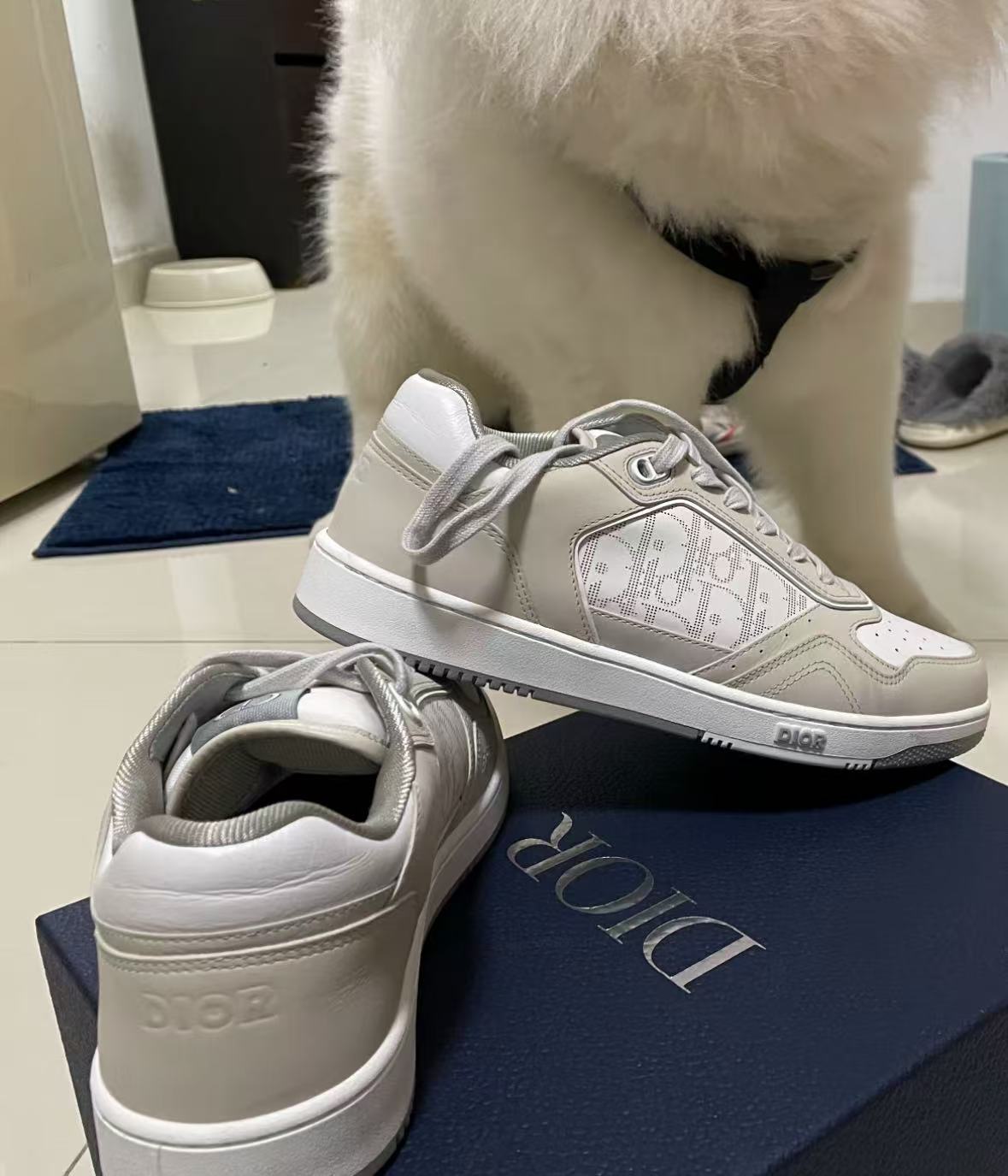 Dior B27 Low Cream White Oblique Leather  3SN272ZML_-H160 review ALENTI