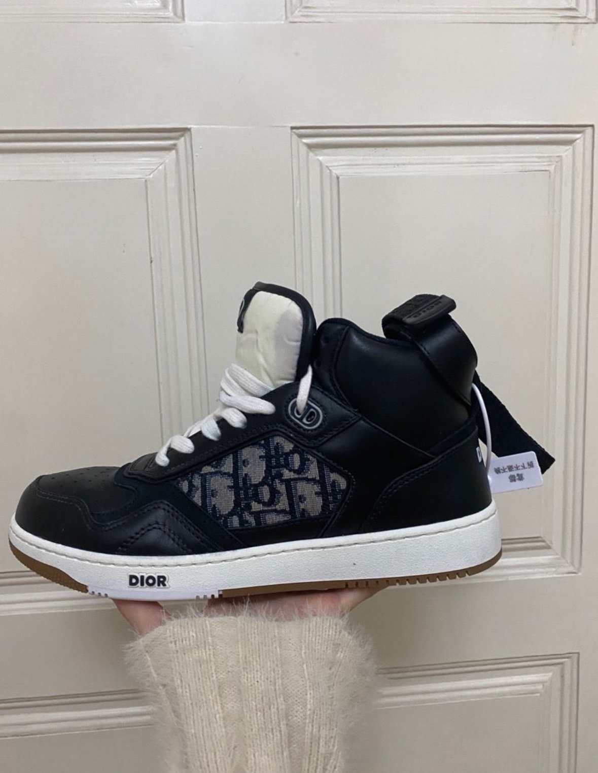 Dior B27 High-Top Black Beige Black Dior Oblique Jacquard  3SH133ZIR_H965 review tanfo