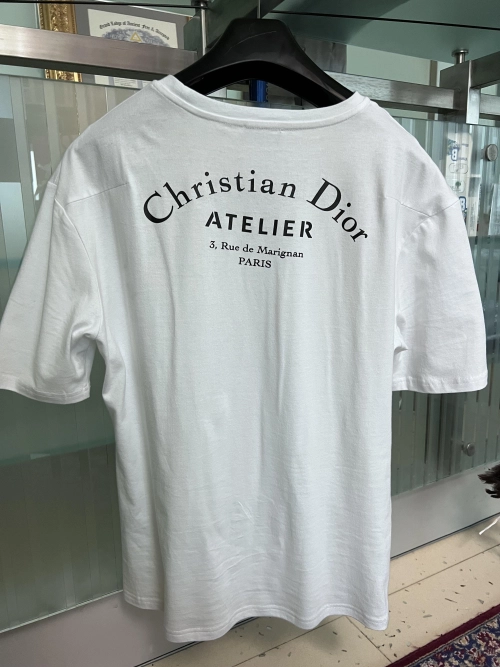 Dior classic letter logo short sleeve white review 