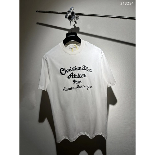 Dior classic letter logo short sleeve white review 