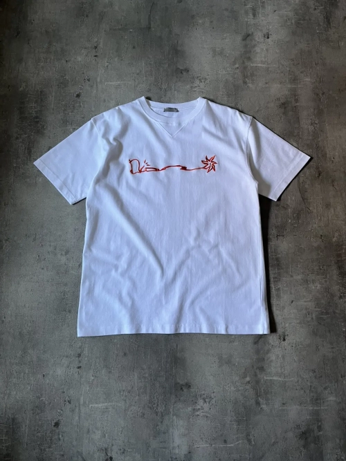 Dior Art Embroidered Letters Short Sleeve White review 