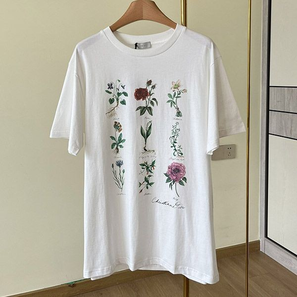 Dior Floral Specimen Print Short Sleeve White review Leon