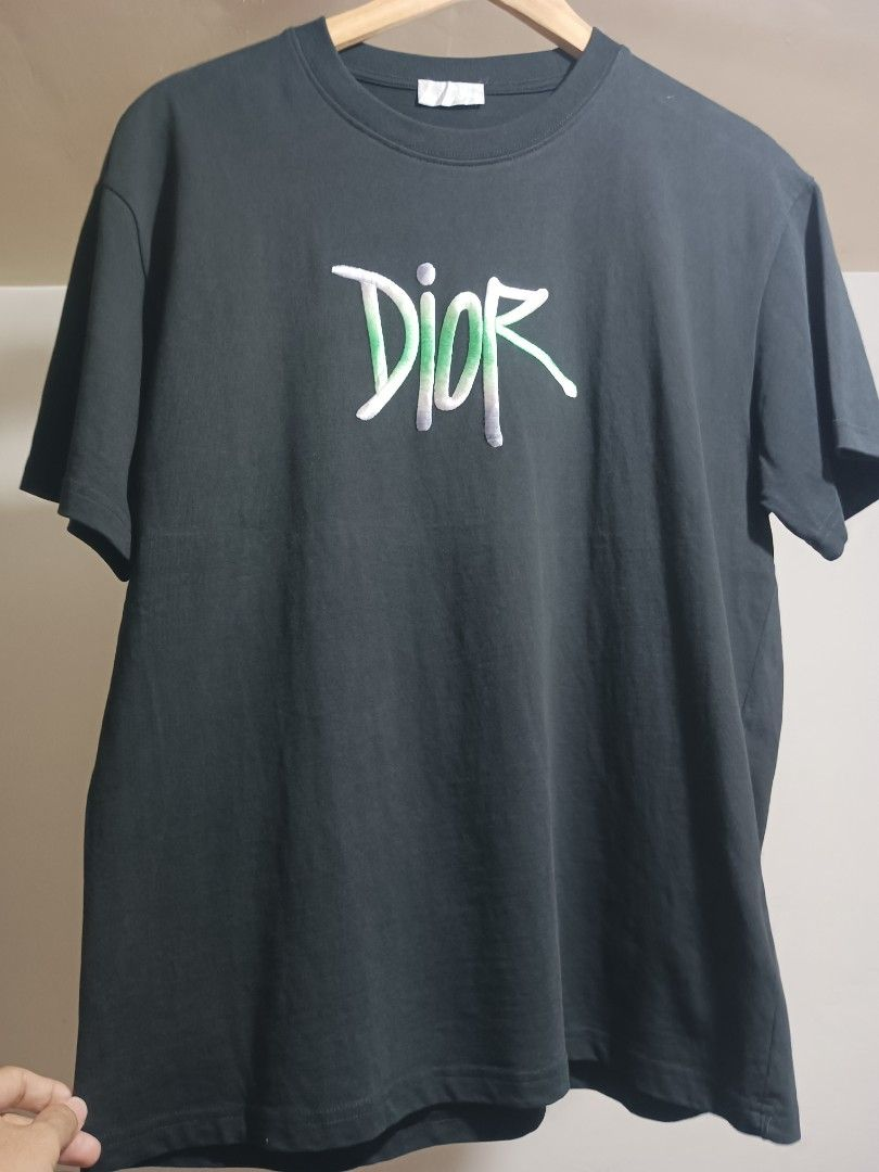Dior Gradient Embroidered Short Sleeve Black review eo