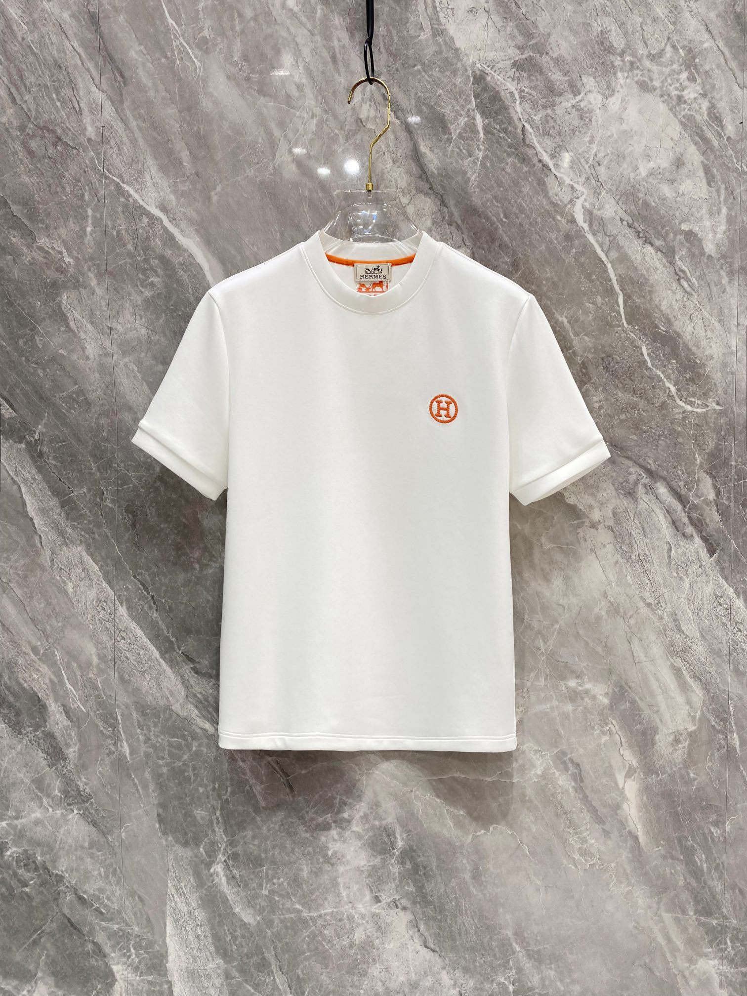 Dior gold embroidered CD short sleeve white review Len