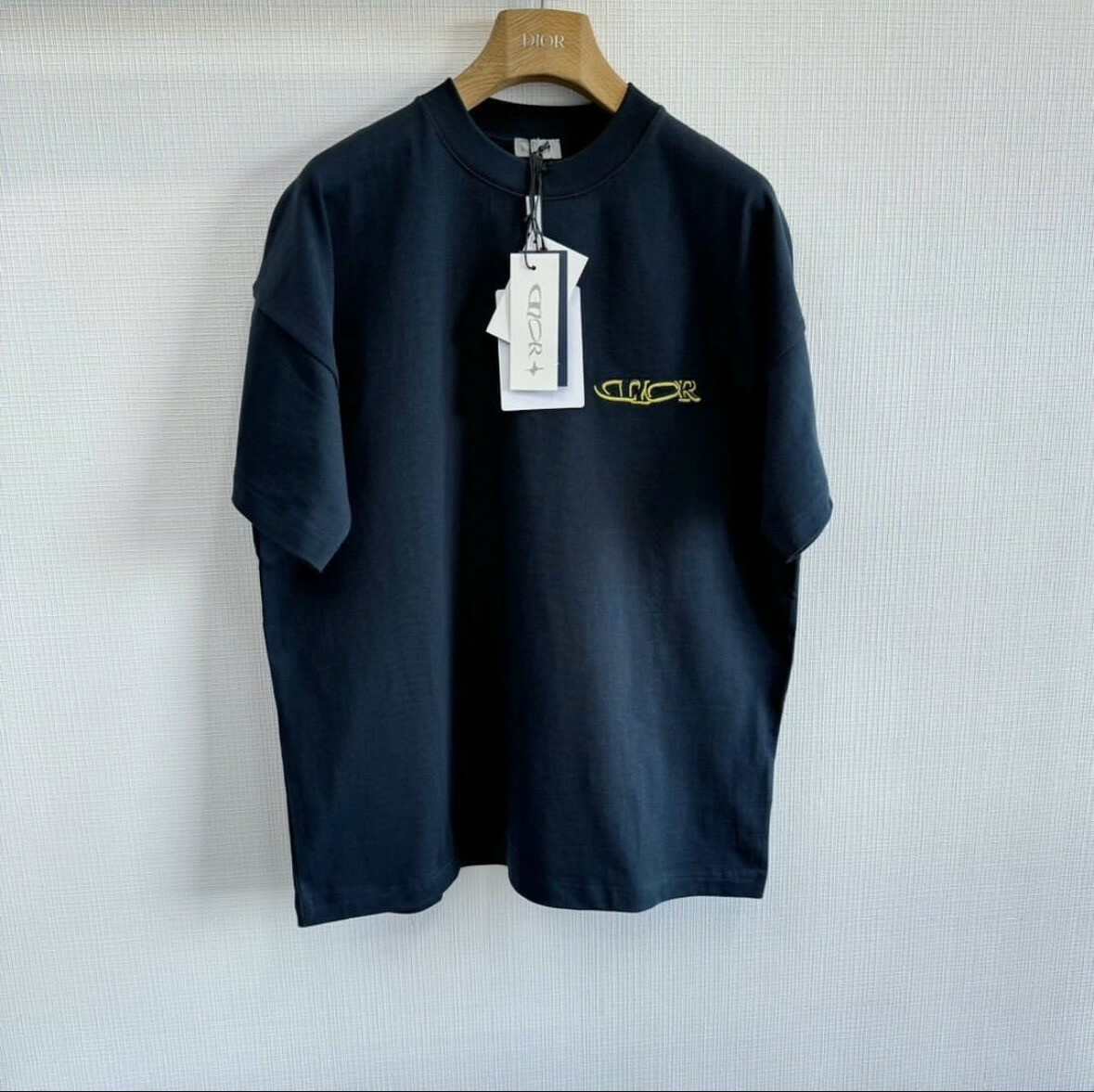 Dior 25ss ski series embroidered logo short sleeve navy blue review ffith