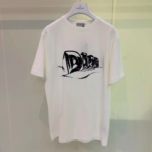 Dior 25ss hand-painted letter print short sleeve White review 