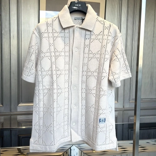 Dior 24ss openwork knit short sleeve cardigan apricot review 