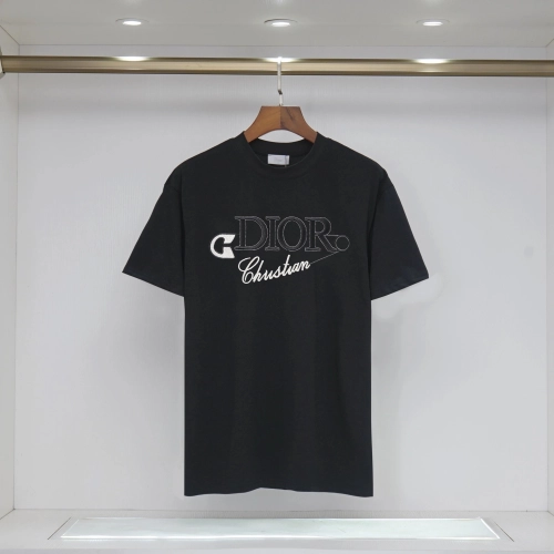 Dior pin embroidered letter logo short sleeve black review 