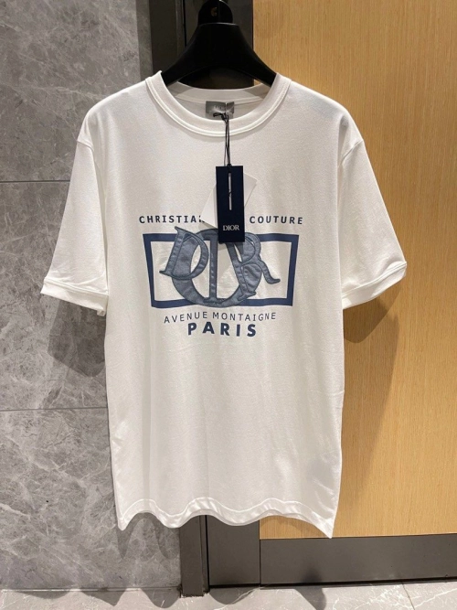 Dior 24ss patch embroidered letter short sleeve white review 