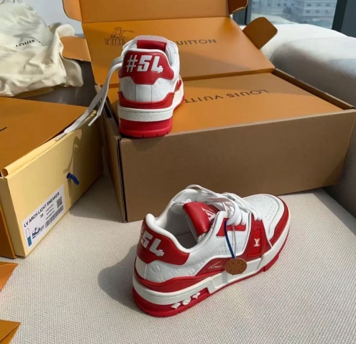 Louis Vuitton Trainer #54 Signature Red White 1AANFH review 