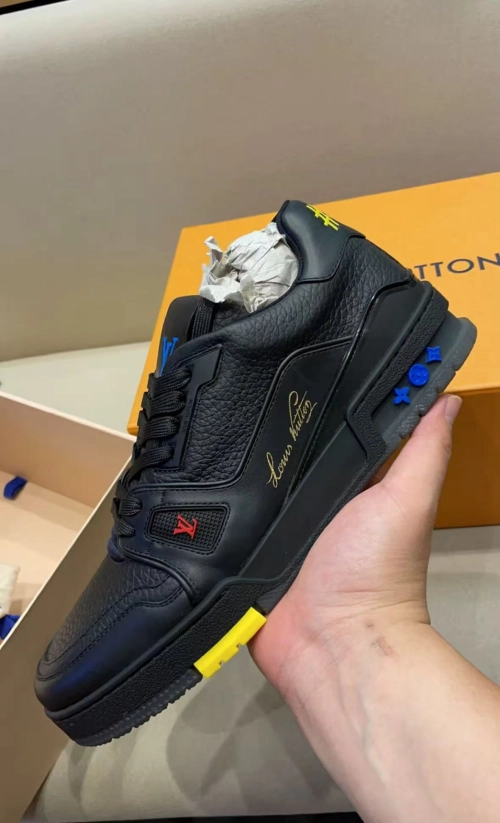  Louis Vuitton Trainer Black Litchi Pattern FD0226 review 