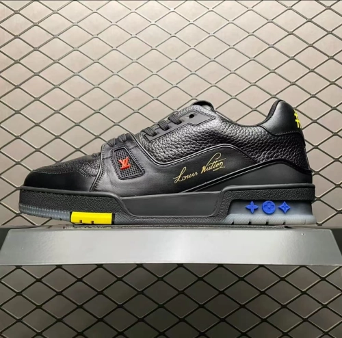  Louis Vuitton Trainer Black Litchi Pattern FD0226 review 