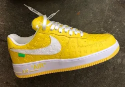  Louis Vuitton x Nike Air Force 1 Co Branded White Yellow review ndre	
