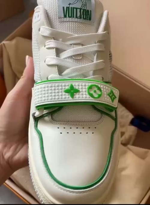 Louis Vuitton Trainer Green Monogram Denim  1A98UX review 