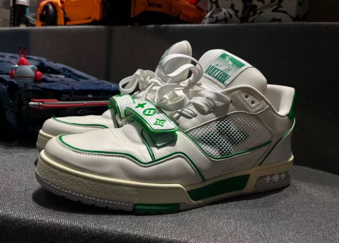 Louis Vuitton Trainer Green Monogram Denim  1A98UX review gust