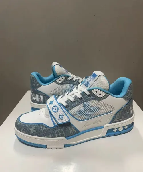  Louis Vuitton Trainer Blue Cloth Surface GO0232 review 