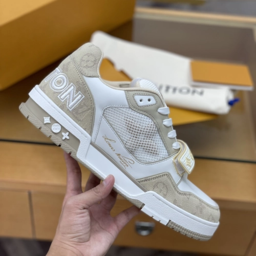 Louis Vuitton Trainer Beige White  1A9ZC3 review 