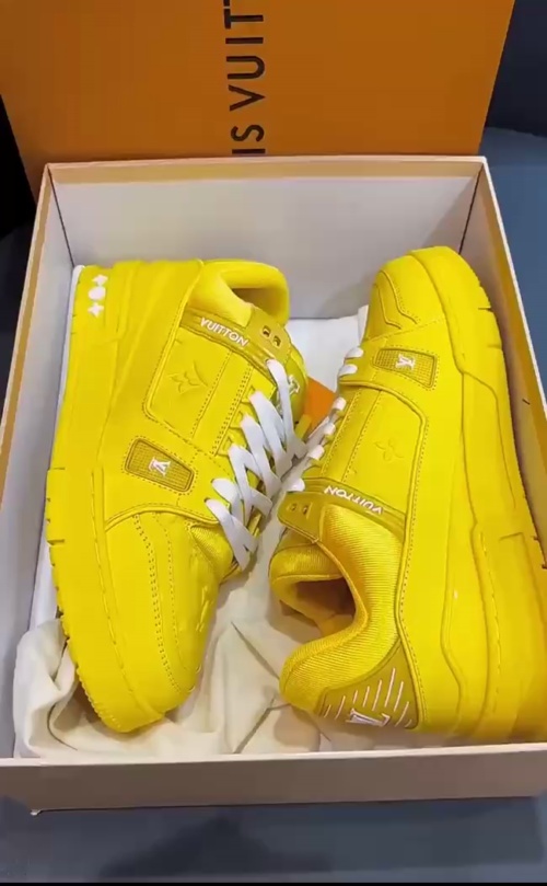 Louis Vuitton Trainer Yellow Embossed Monogram  1AARG2 review 