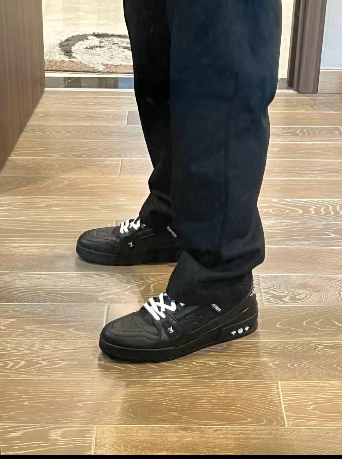 Louis Vuitton Trainer Black Embossed Monogram 1AAREY review aldwin