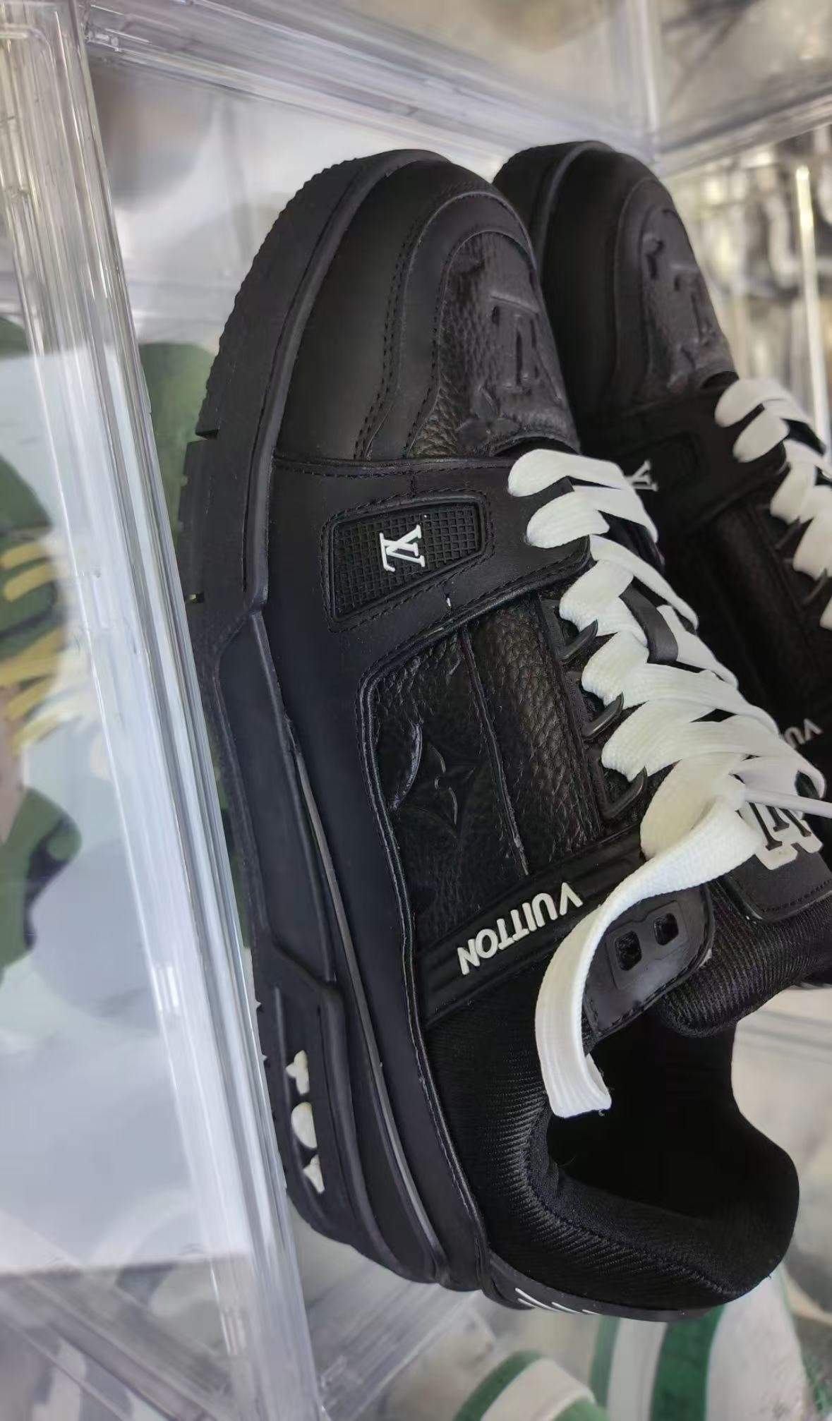 Louis Vuitton Trainer Black Embossed Monogram 1AAREY review Bancro