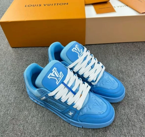 Louis Vuitton Trainer Blue Embossed Monogram  1AARFI review 