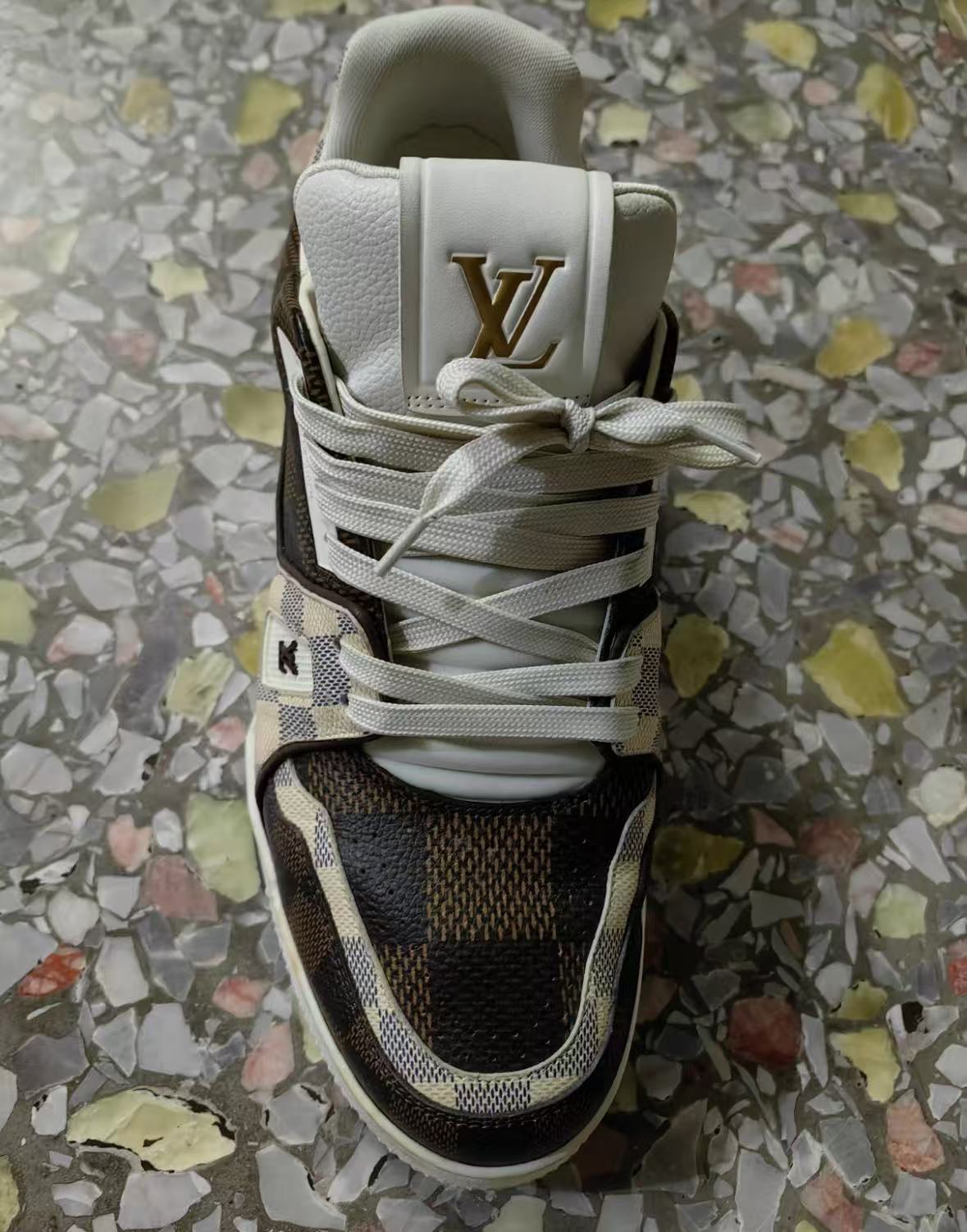 Louis Vuitton LV Trainer #54 Damier Ebene Multi 1AAST3 review BAIRD