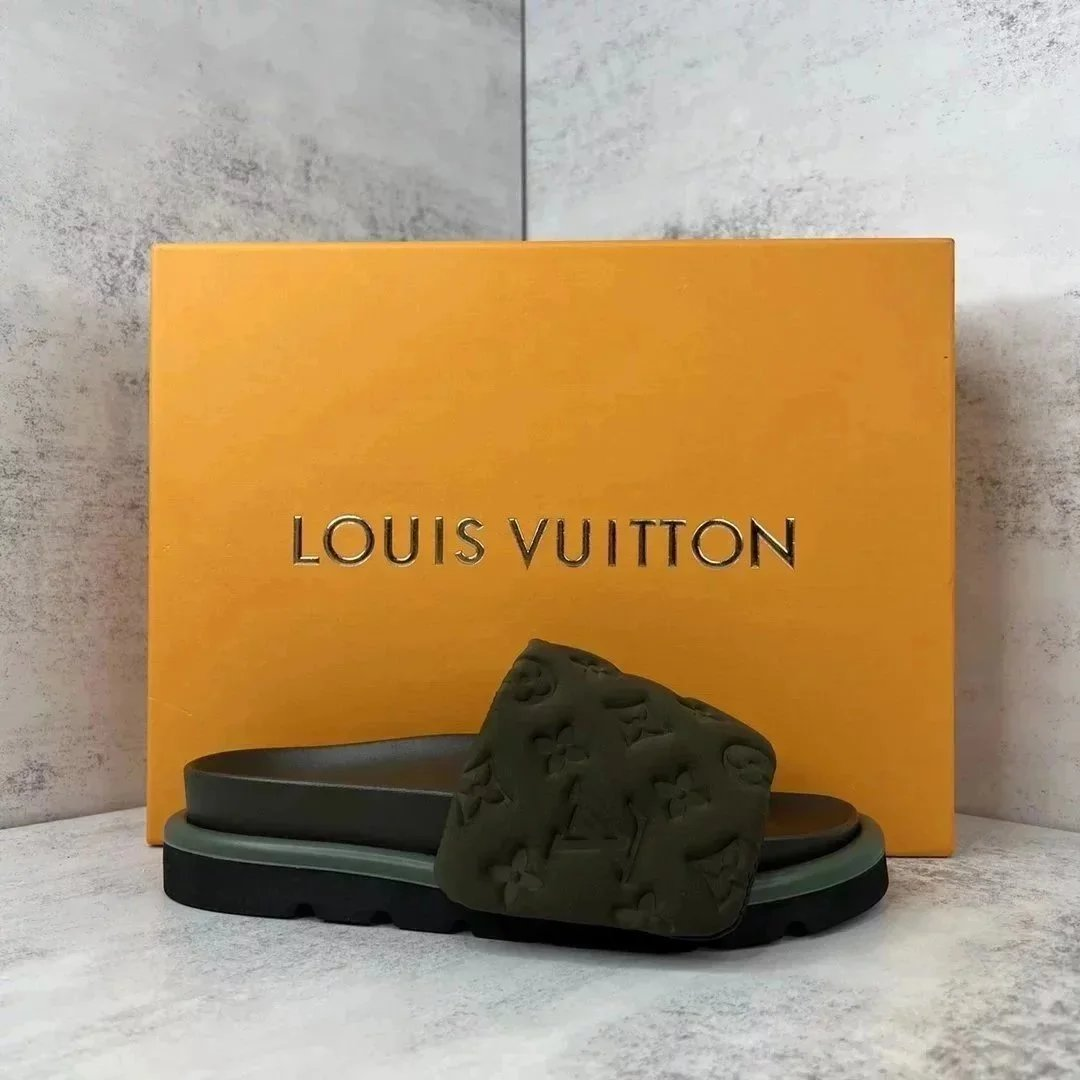 Louis Vuitton Pool Pillow Flat Comfort Mule Olive Green review 0