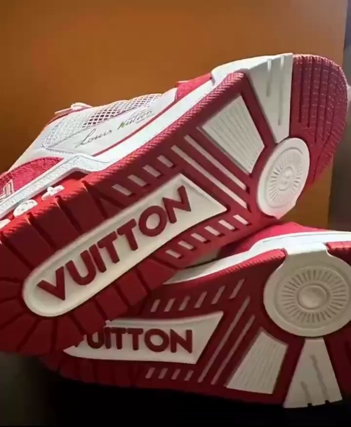 Louis Vuitton Trainer Red Monogram Denim 1ABLXI review 