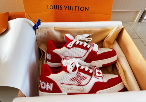 Louis Vuitton Trainer Red Monogram Denim 1ABLXI review 