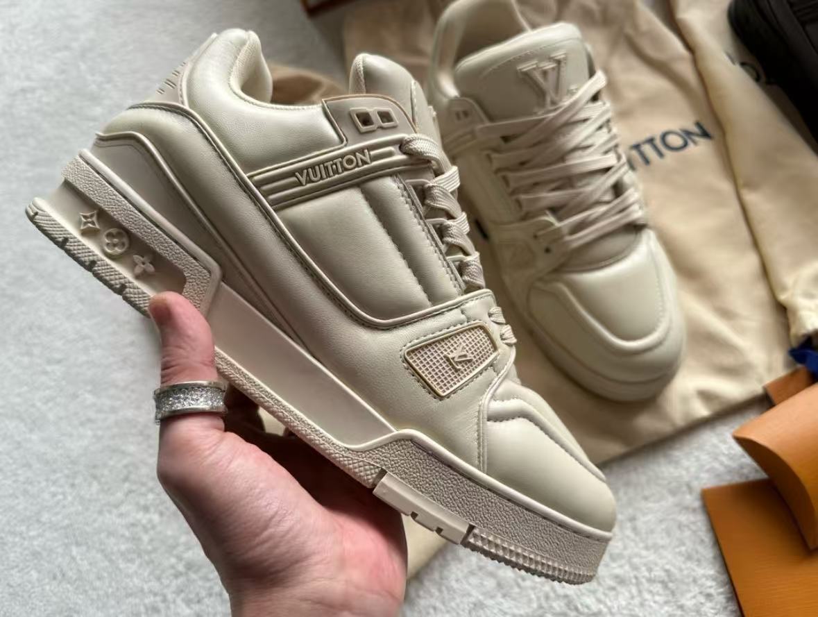 Louis Vuitton LV Trainer Triple Beige 1AC5BM review a
