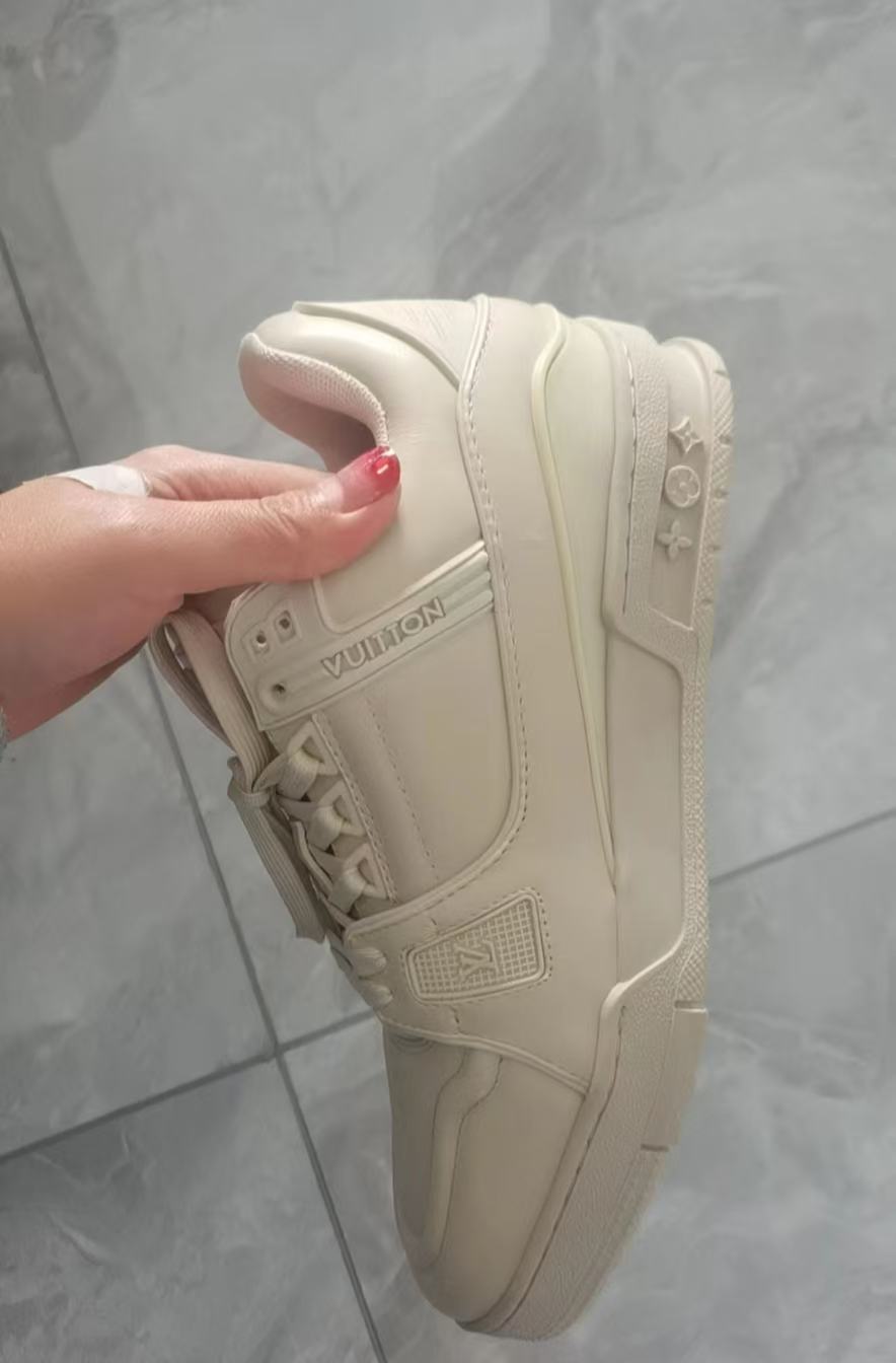 Louis Vuitton LV Trainer Triple Beige 1AC5BM review Althea